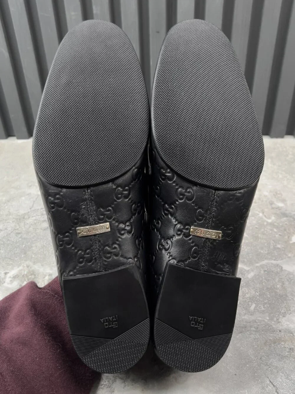 Gucci Tom Ford Era Loafers GG Monogram Embossed Black Leather 10 US or 43.5 EUR